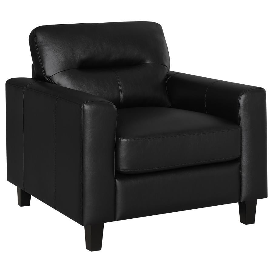 Scotland - Faux Leather Upholstered Track Arm Chair Arm Chairs by Coaster Fine Furniture - Walls Furniture & Mattress