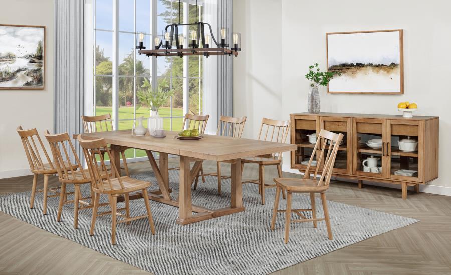 Middleton - 106" Extension Leaf Dining Set 8 + Piece Dining Room Sets by Coaster Fine Furniture - Walls Furniture & Mattress