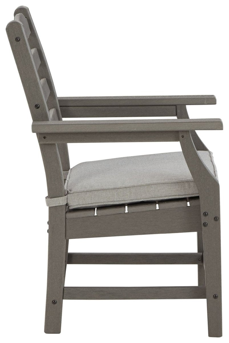 Visola - Arm Chair With Cushion (Set of 2) - Gray Chair Sets by Signature Design by Ashley® - Walls Furniture & Mattress