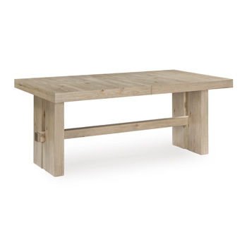 Lasinger - Rectangular Dining Room Extension Table - Light Brown Dining Tables with Extensions by Signature Design by Ashley® - Walls Furniture & Mattress