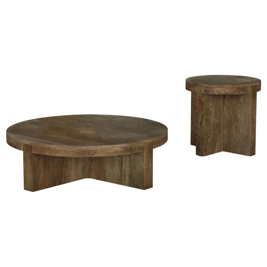 Kinkaid - Solid Wood Coffee And End Table Set Table Sets by Coaster Fine Furniture - Walls Furniture & Mattress
