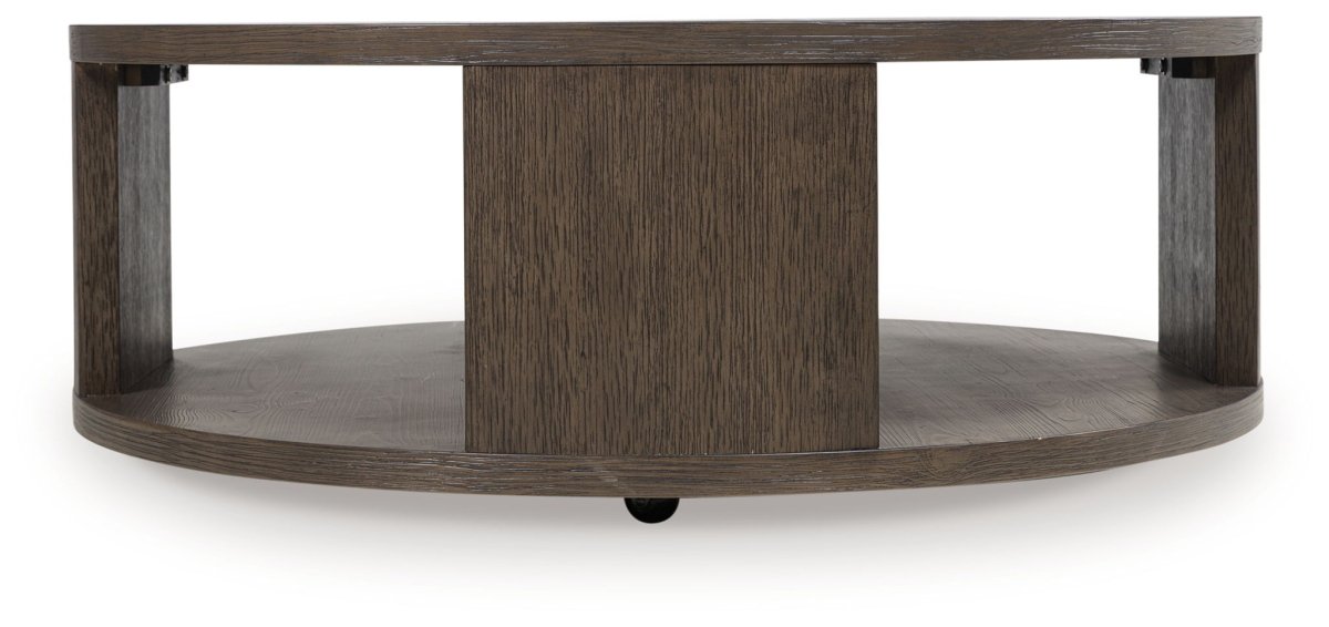 Neo - Rich Brown - Round Cocktail Table Coffee Tables by Luxe - Walls Furniture & Mattress