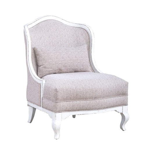 Magnolia Manor - Upholstered Accent Chair - Antique White & Weathered Bark Accent Chairs by Liberty Furniture - Walls Furniture & Mattress
