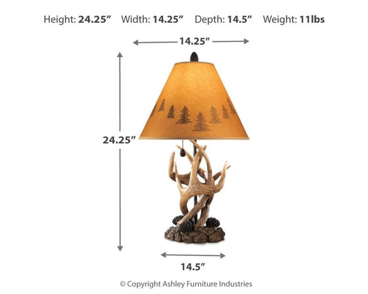 Derek - Table Lamp (Set of 2) Table Lamps by Signature Design by Ashley® - Walls Furniture & Mattress
