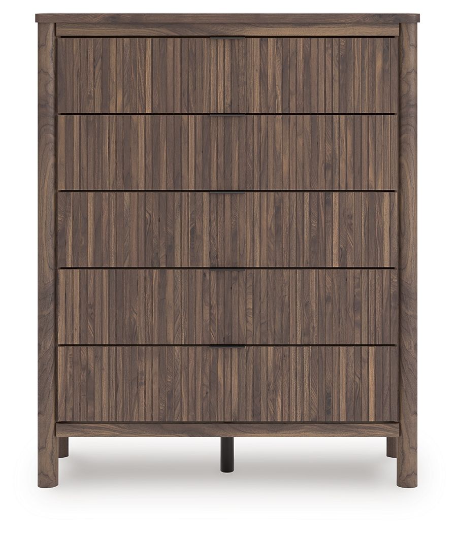 Pamytta - Brown - Five Drawer Wide Chest Accent Chests by Signature Design by Ashley® - Walls Furniture & Mattress