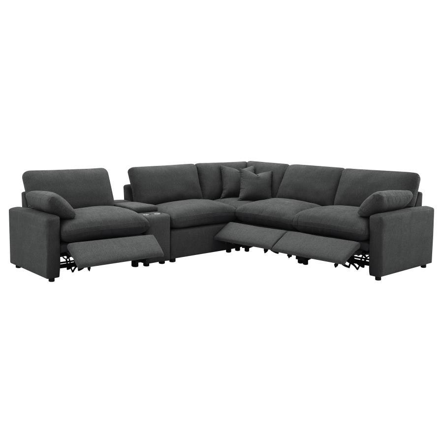 Collins - 6 - Piece Modular Power Reclining Sectional Reclining Sectionals by Coaster Fine Furniture - Walls Furniture & Mattress