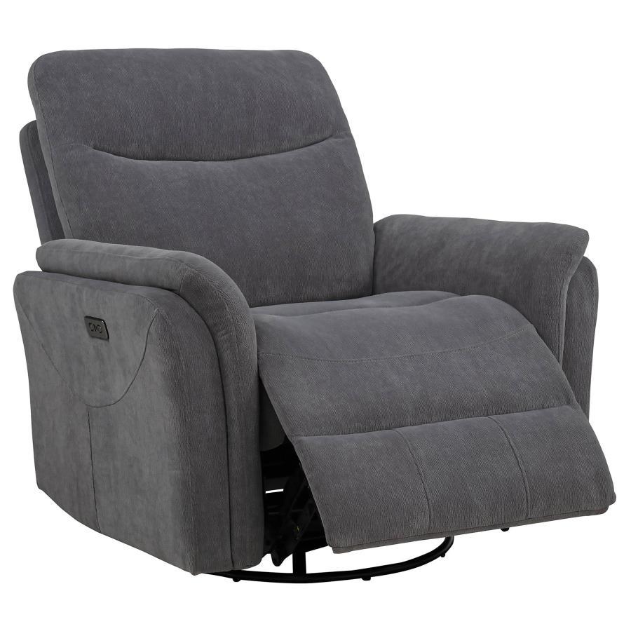 Adler - Upholstered Power Swivel Glider Recliner Swivel Glider Chairs by Coaster Fine Furniture - Walls Furniture & Mattress