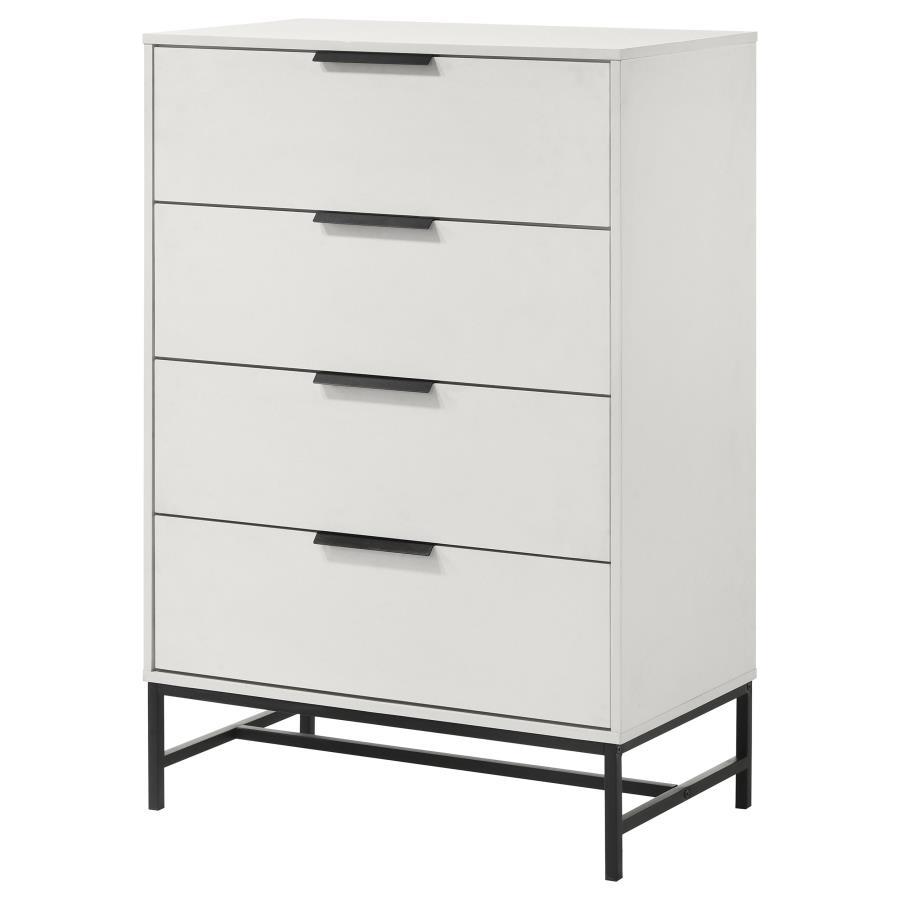 Sonora - 4 - Drawer Bedroom Chest - White Accent Chests by Coaster Fine Furniture - Walls Furniture & Mattress
