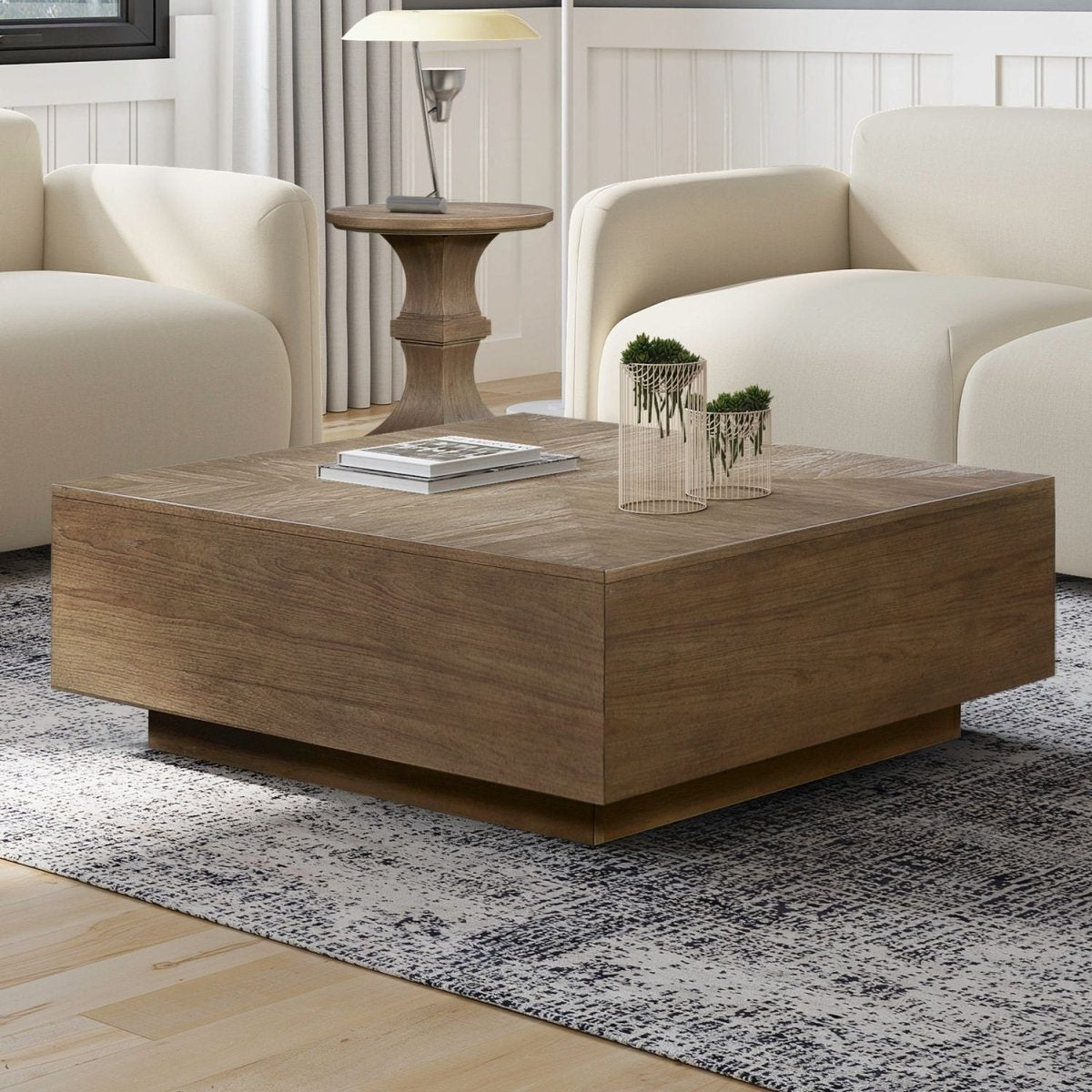 Artisan Home - Square Cocktail Table - Brown Cocktail Tables by Liberty Furniture - Walls Furniture & Mattress