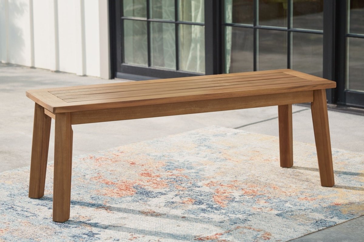 Janiyah - Bench - Light Brown Benches by Signature Design by Ashley® - Walls Furniture & Mattress