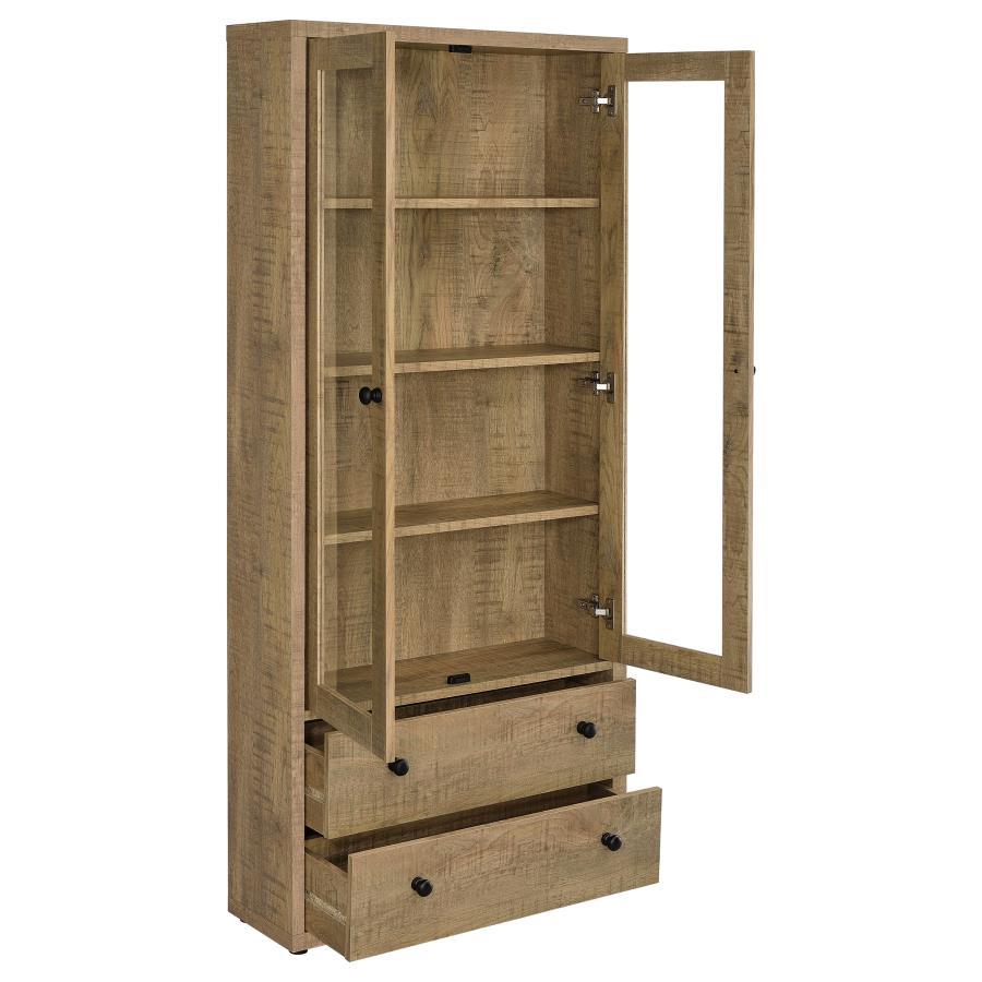 Hawthorne - 4 - Shelf Glass Door Tall Cabinet With Drawers Display Cabinets by Coaster Fine Furniture - Walls Furniture & Mattress
