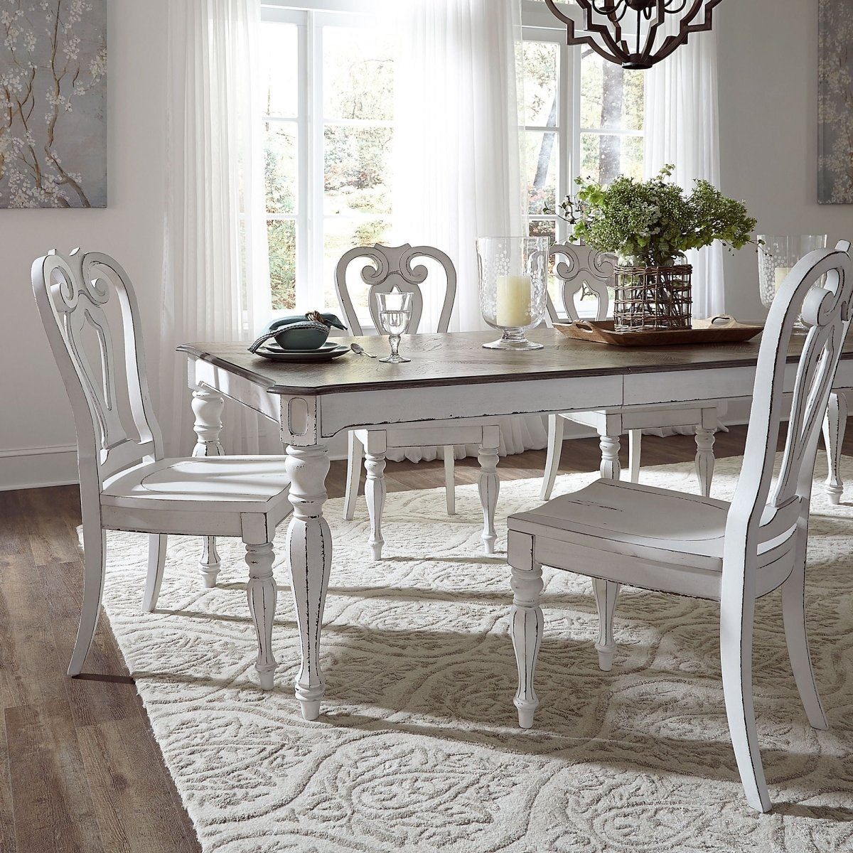 Magnolia Manor - Splat Back Side Chair - White Side Chairs by Liberty Furniture - Walls Furniture & Mattress