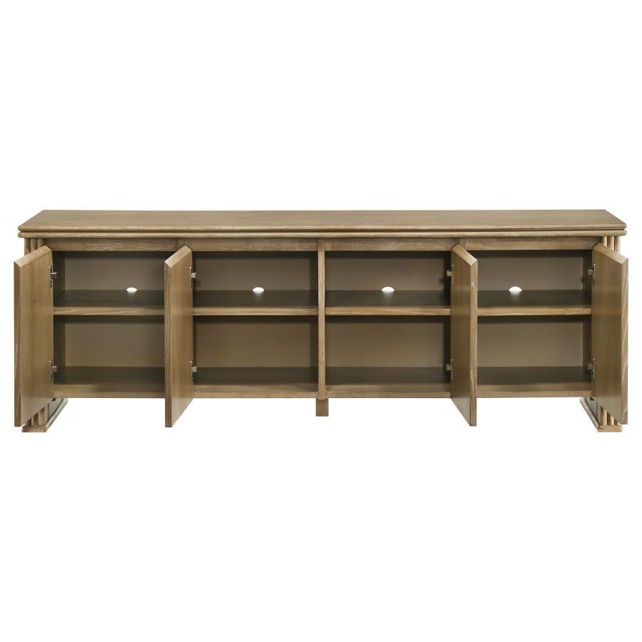 Adina - 70" TV Stand Media Console - Distressed Light Brown TV Stands by Coaster Fine Furniture - Walls Furniture & Mattress