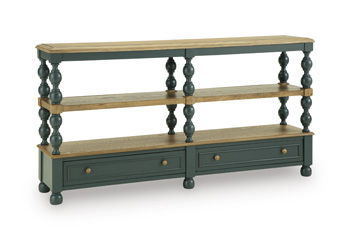 Finnworth - Console Sofa Table - Blue / Brown Console Tables by Signature Design by Ashley® - Walls Furniture & Mattress