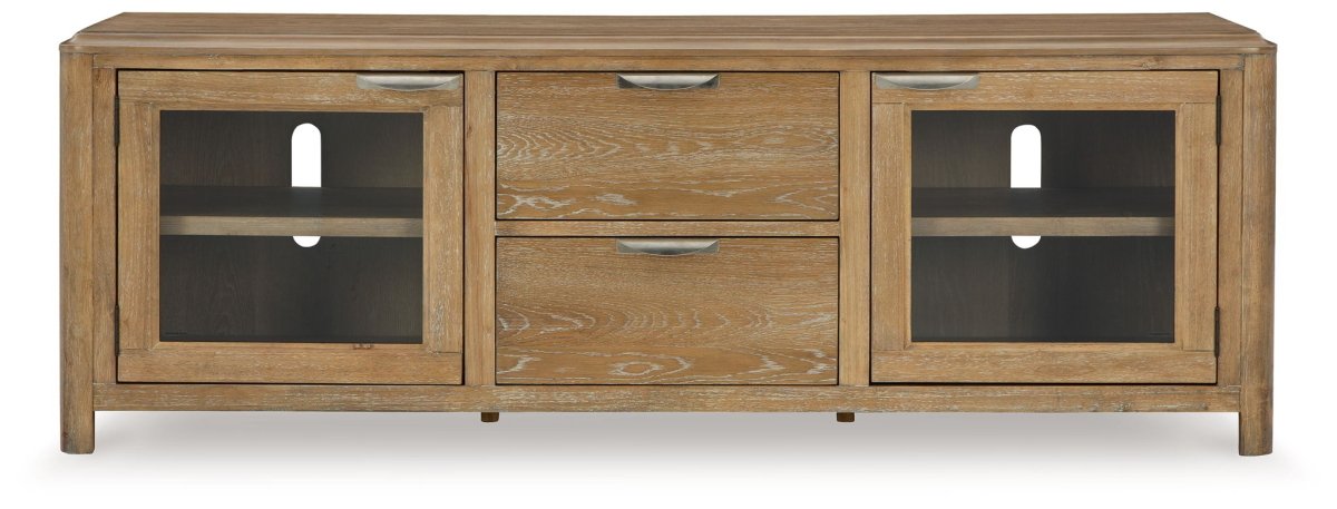 Rencott - Extra Large TV Stand - Light Brown TV Stands by Signature Design by Ashley® - Walls Furniture & Mattress