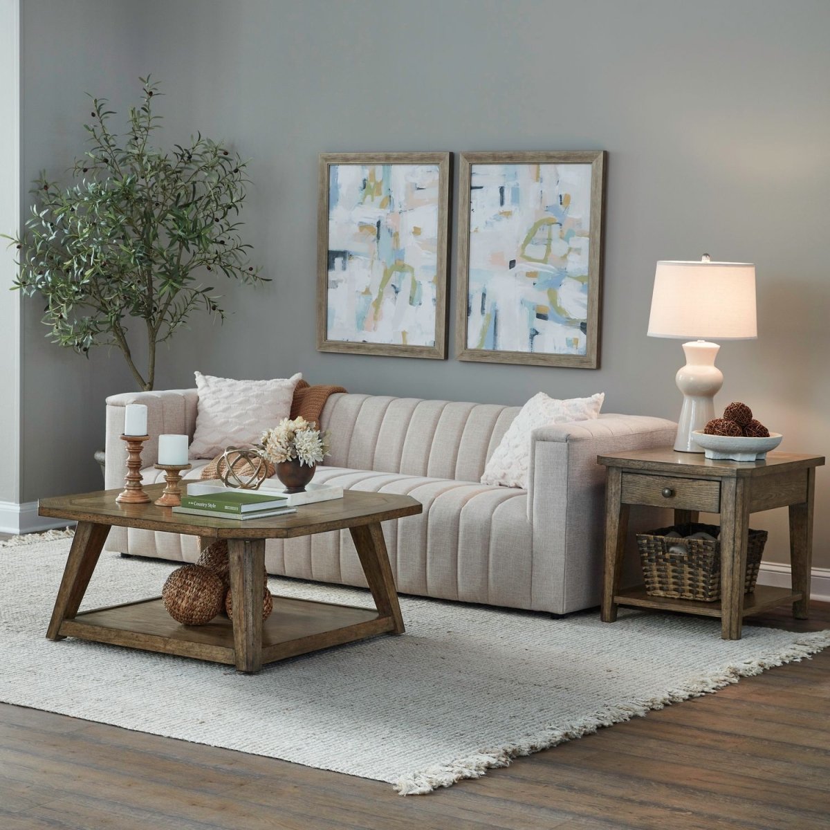 Carolina Park - 3 Piece Set - Brown Table Sets by Liberty Furniture - Walls Furniture & Mattress