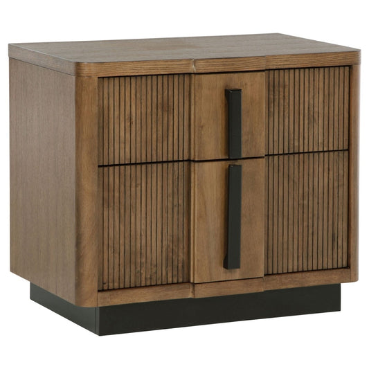 Terrace - 2 - Drawer Nightstand Bedside Table - Ash Brown Accent Nightstands by Coaster Fine Furniture - Walls Furniture & Mattress