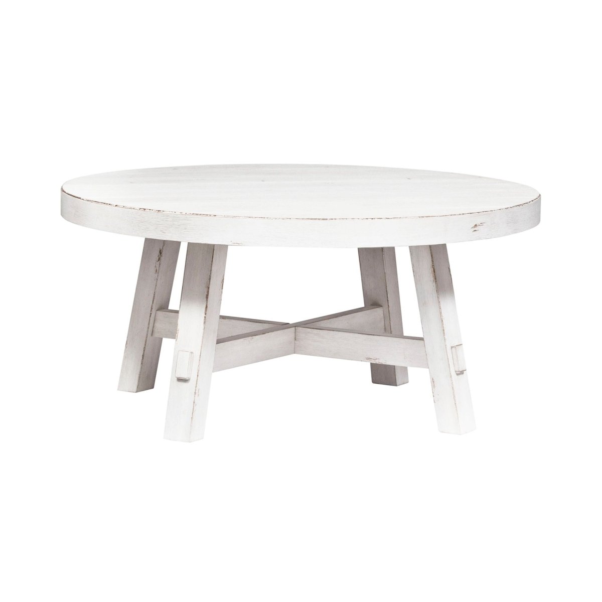 Modern Farmhouse - Splay Leg Round Cocktail Table Cocktail Tables by Liberty Furniture - Walls Furniture & Mattress
