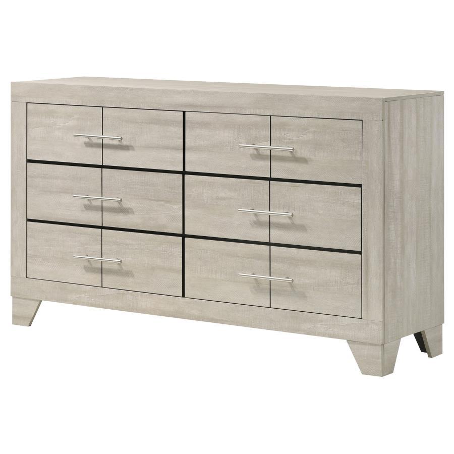 Trenton - 6 - Drawer Dresser Dressers by Coaster Fine Furniture - Walls Furniture & Mattress