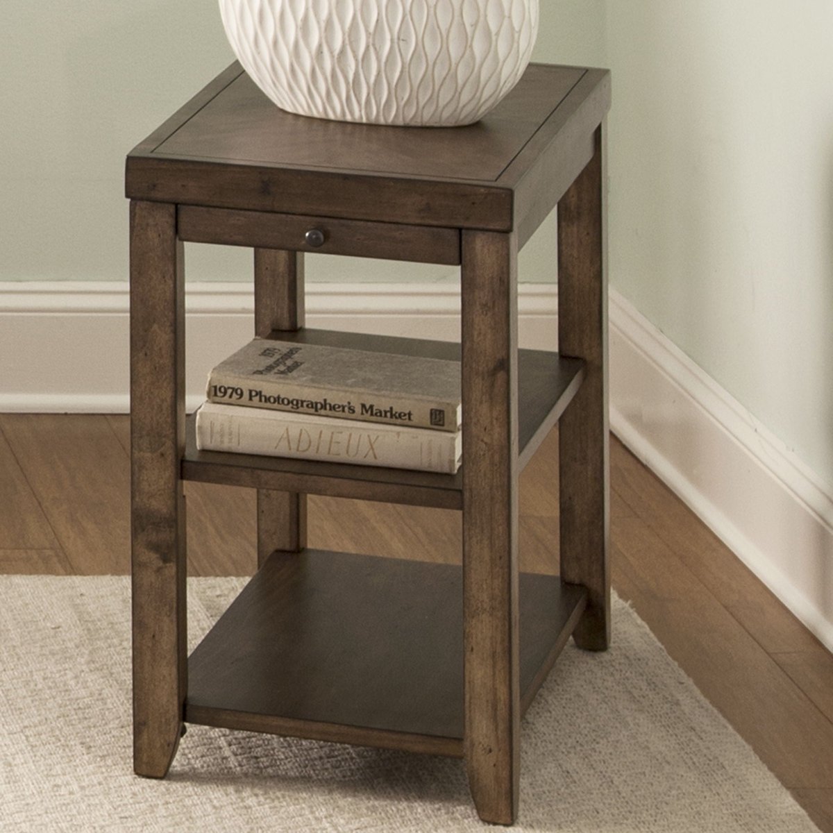 Mitchell - Chair Side Table - Dark Brown Chair Side Tables by Liberty Furniture - Walls Furniture & Mattress