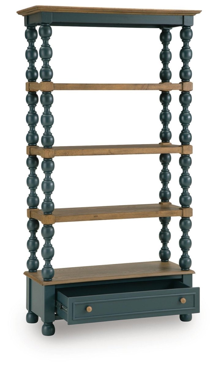 Finnworth - Bookcase - Blue / Brown Standard Bookcases by Signature Design by Ashley® - Walls Furniture & Mattress
