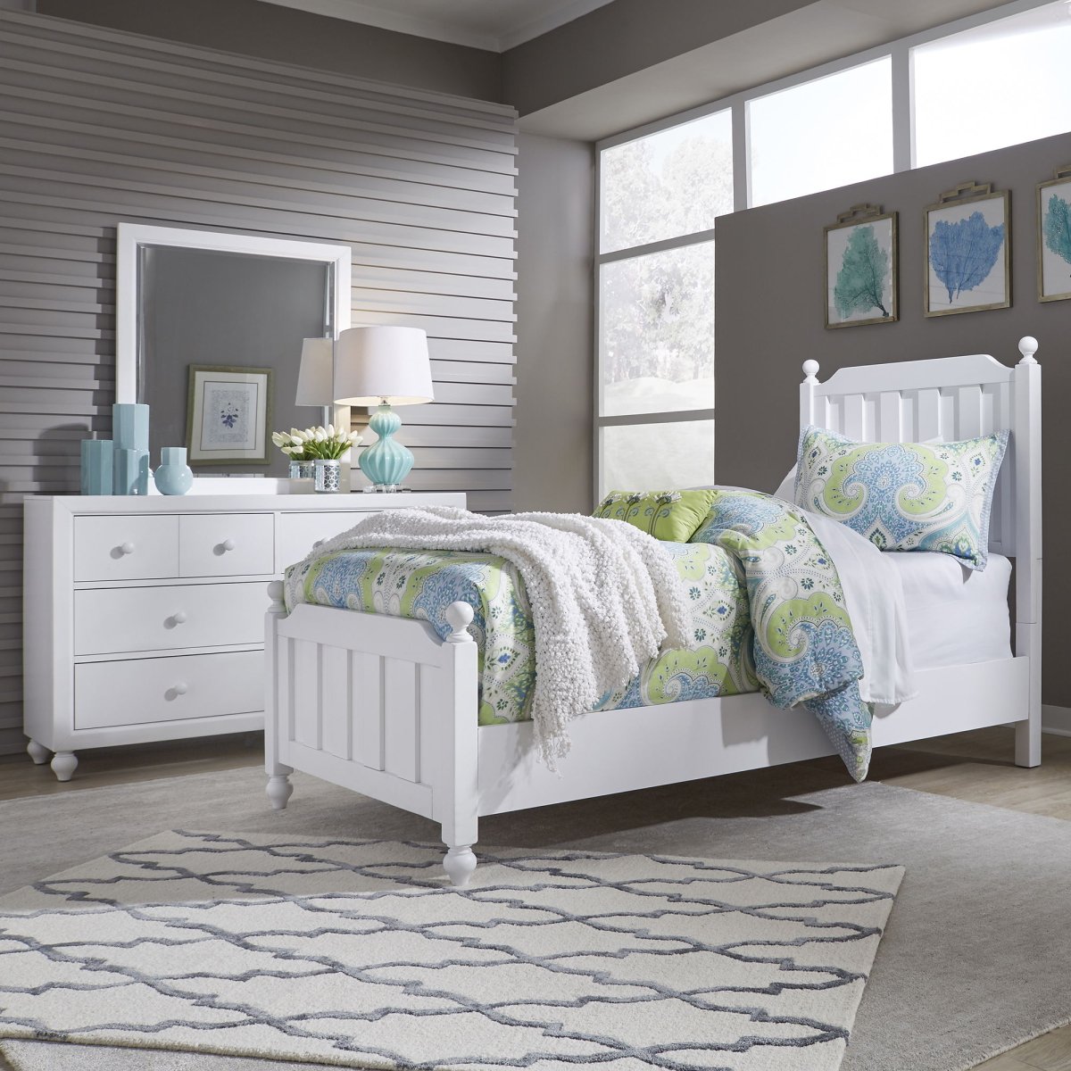 Cottage View - Panel Bed, Dresser & Mirror 3 Piece Bedroom Sets by Liberty Furniture - Walls Furniture & Mattress