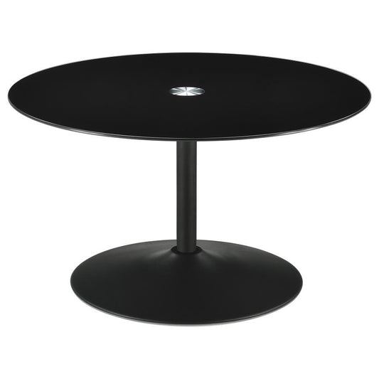 Ganso - Round Metal Coffee Table With Tempered Glass Top End Tables by Coaster Fine Furniture - Walls Furniture & Mattress
