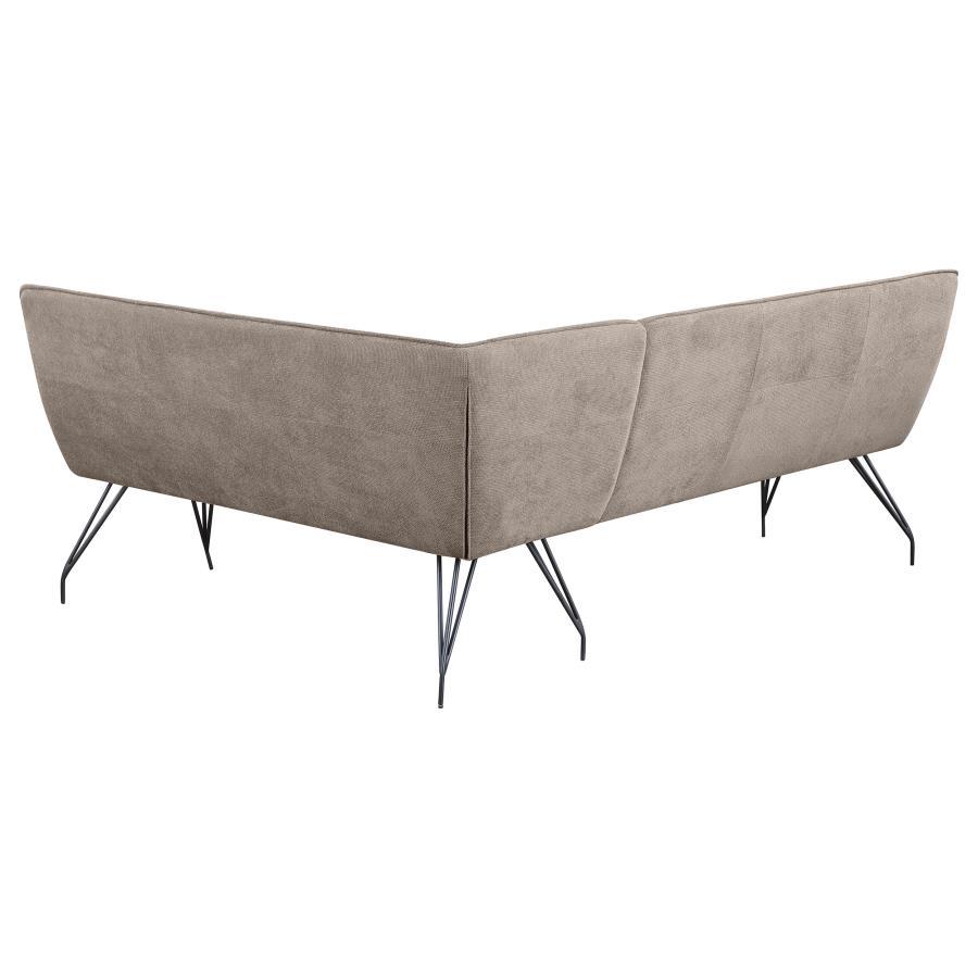 Dodson - Fabric Upholstered L - Shaped Nook Dining Bench Upholstered Benches by Coaster Fine Furniture - Walls Furniture & Mattress