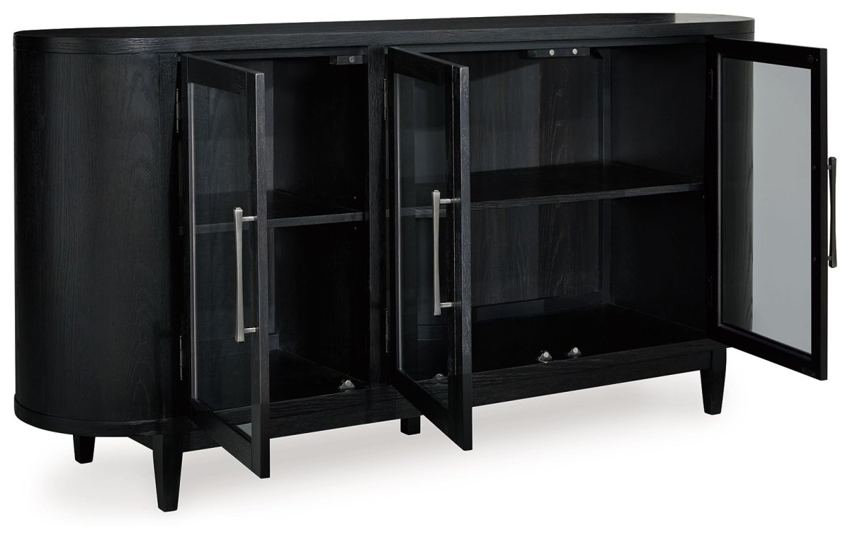 Rowanbeck - Dining Room Server - Black Servers by Signature Design by Ashley® - Walls Furniture & Mattress
