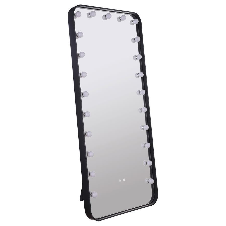 Canton - LED Standing Mirror With Speakers - Black Floor Mirrors by Coaster Fine Furniture - Walls Furniture & Mattress