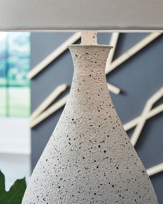 Wyattford - White / Black - Metal Table Lamp Table Lamps by Signature Design by Ashley® - Walls Furniture & Mattress