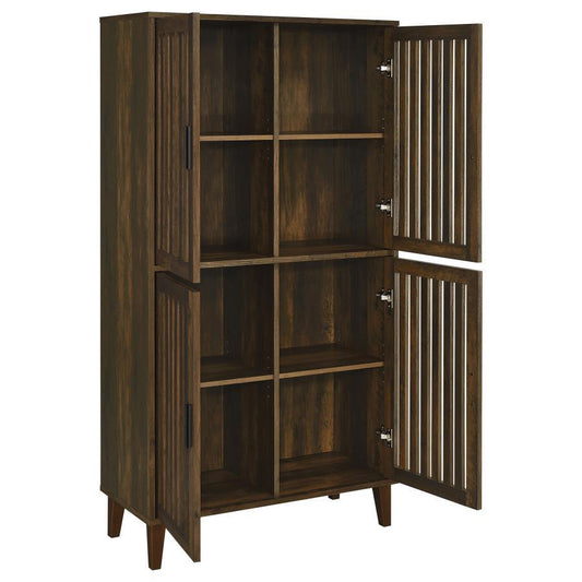 Elouise - 4 Door Engineered Wood Tall Accent Cabinet - Dark Pine Accent Cabinets by Coaster Fine Furniture - Walls Furniture & Mattress