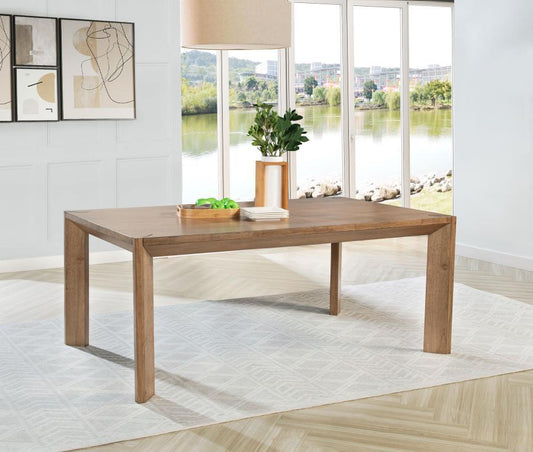 Bruner - Rectangular Wood Dining Table - Natural Brown Dining Tables by Coaster Fine Furniture - Walls Furniture & Mattress