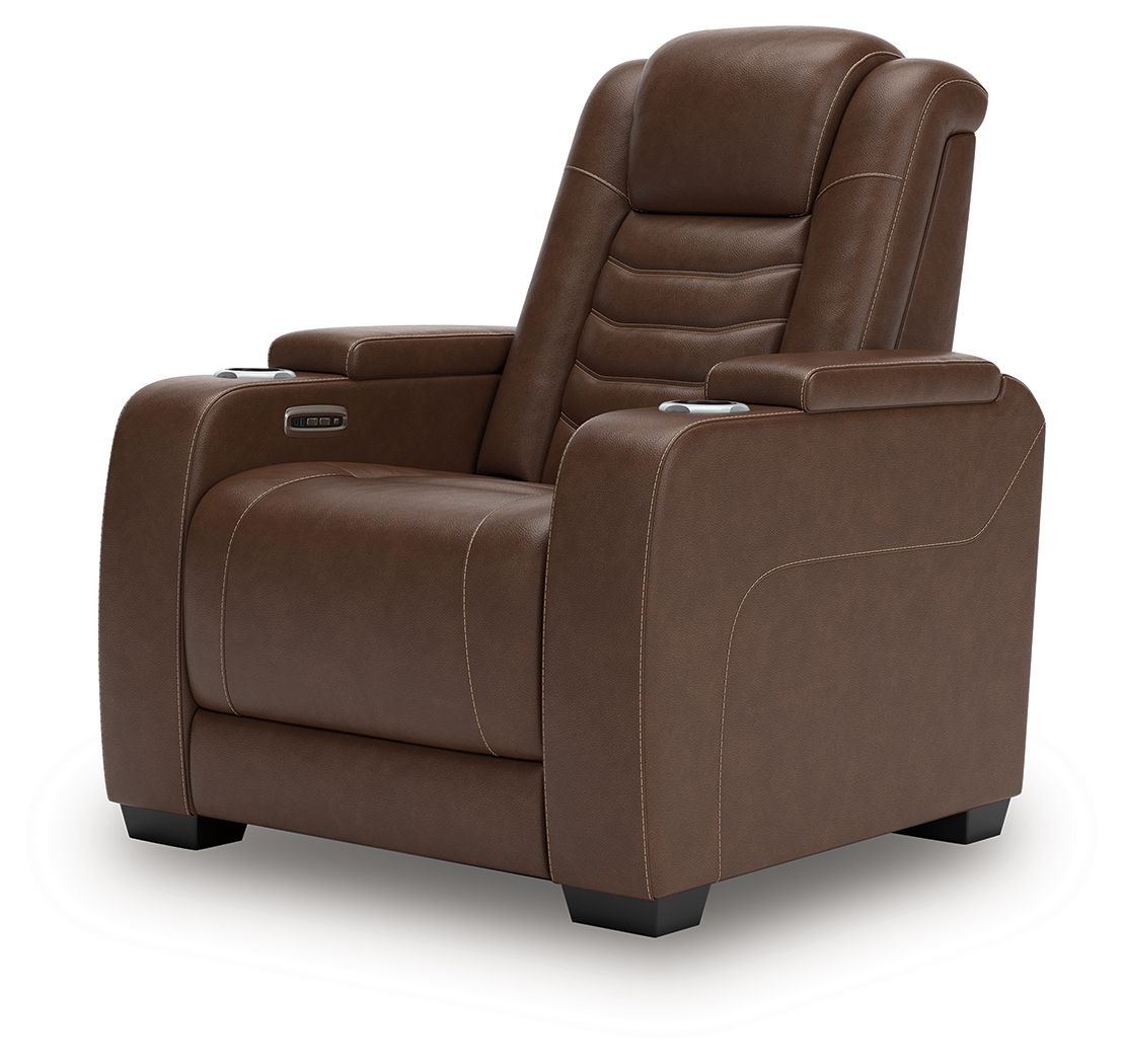 High Impact - Power Recliner / Adj Headrest - Tobacco Reclining Chairs by Signature Design by Ashley® - Walls Furniture & Mattress