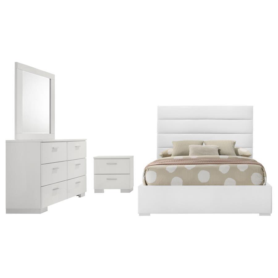 Felicity - Upholstered Bedroom Set 4 Piece Bedroom Sets by Coaster Fine Furniture - Walls Furniture & Mattress