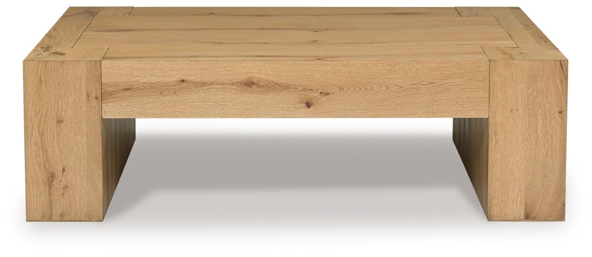 Bracken - Light Brown - Rectangular Cocktail Table Cocktail Tables by Luxe - Walls Furniture & Mattress