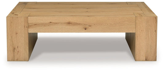 Bracken - Light Brown - Rectangular Cocktail Table Cocktail Tables by Luxe - Walls Furniture & Mattress