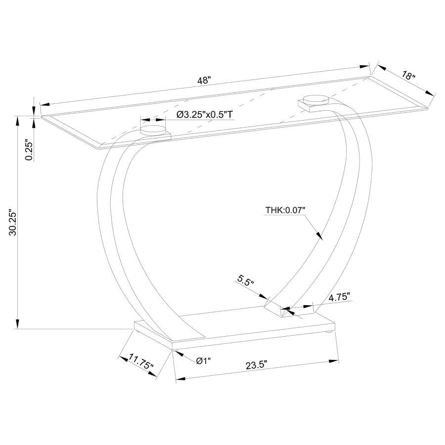 Pruitt - Glass Top Metal Base Table Coffee Tables by CoasterEssence - Walls Furniture & Mattress