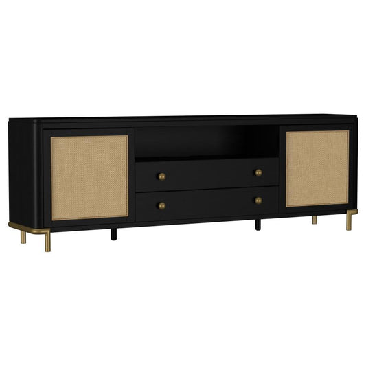 Arini - Rattan Cane 2 - Door TV Stand Media Console TV Stands by Coaster Fine Furniture - Walls Furniture & Mattress