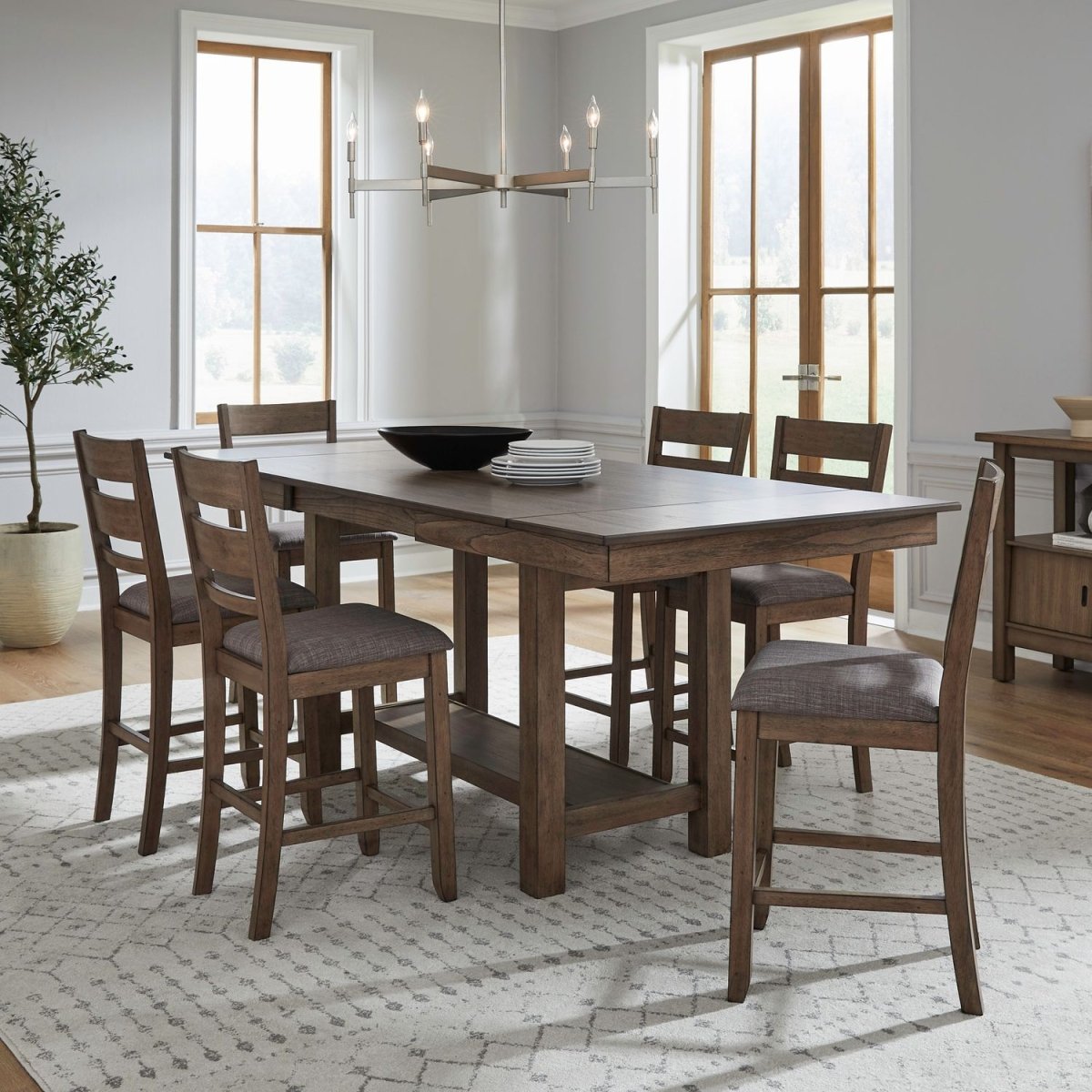 Brook Bay - Optional Gathering Trestle Table Set 5 Piece Dining Room Sets by Liberty Furniture - Walls Furniture & Mattress