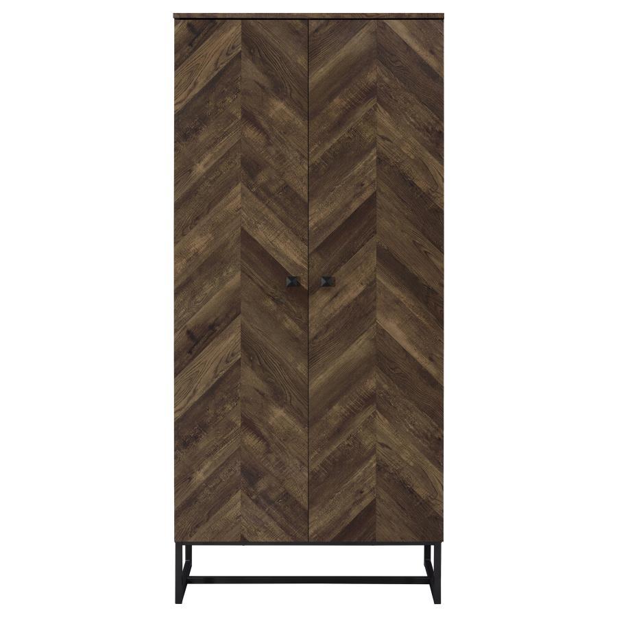Carolyn - 2 Door Engineered Wood Accent Cabinet - Rustic Oak Accent Cabinets by CoasterEveryday - Walls Furniture & Mattress