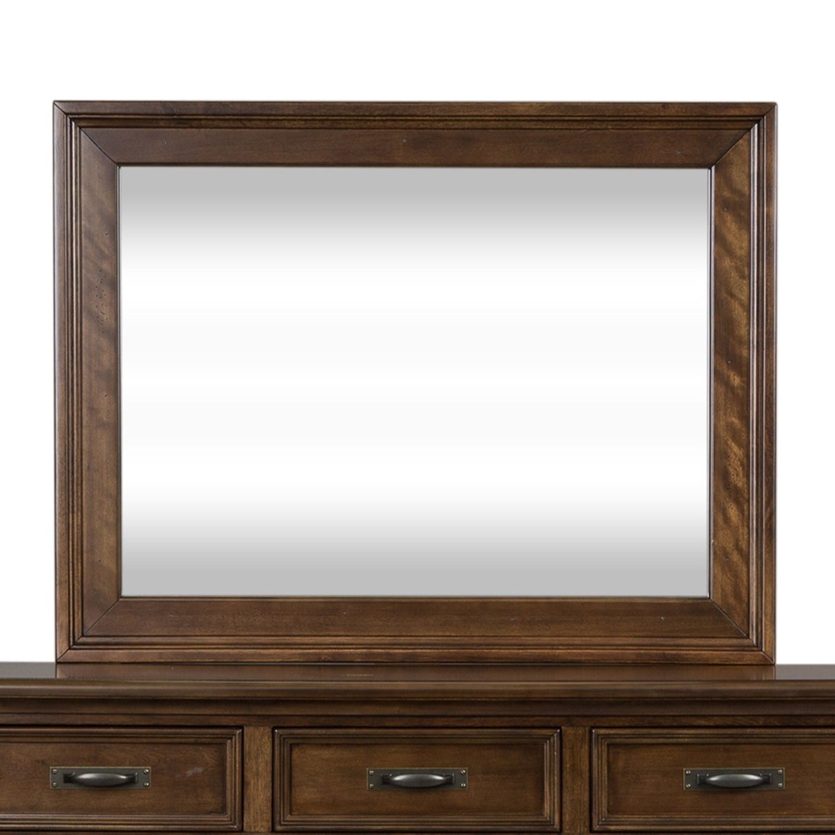 Saddlebrook - Mirror - Dark Brown Bedroom Mirrors by Liberty Furniture - Walls Furniture & Mattress