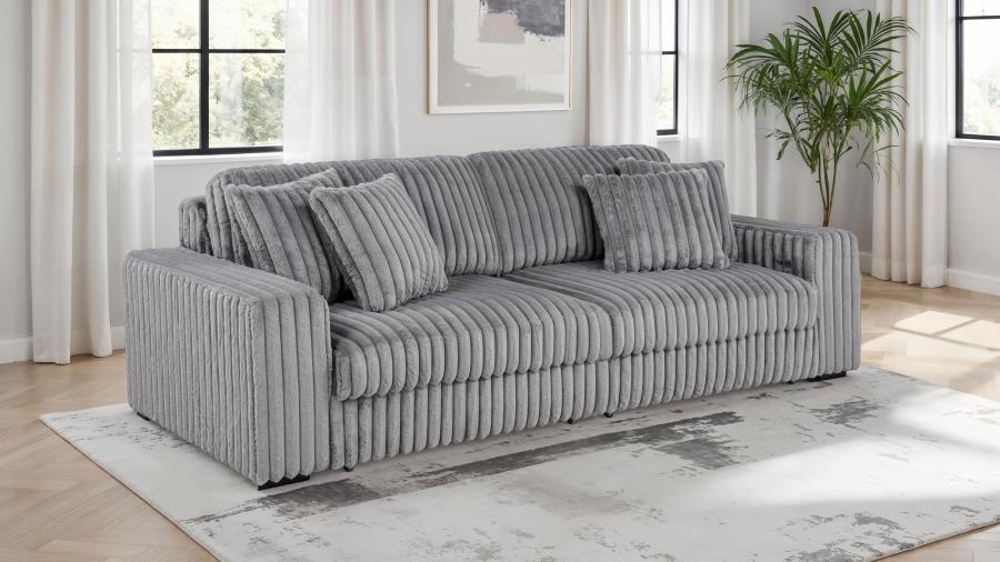 Jacana - Corduroy Upholstered Dual Power Chaise Sofa Reclining Sectionals by Coaster Fine Furniture - Walls Furniture & Mattress