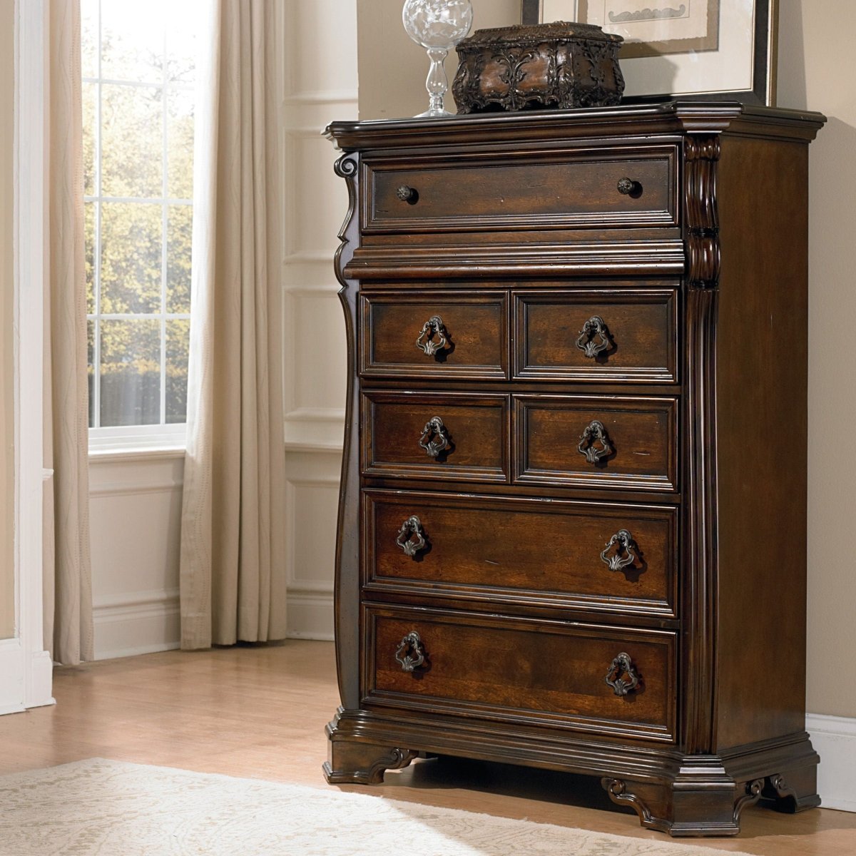 Arbor Place - 6 Drawer Chest - Dark Brown Accent Chests by Liberty Furniture - Walls Furniture & Mattress
