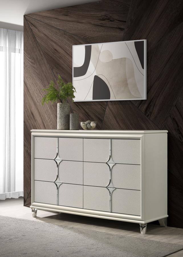 Olivia - 6 - Drawer Dresser Dressers by Coaster Fine Furniture - Walls Furniture & Mattress