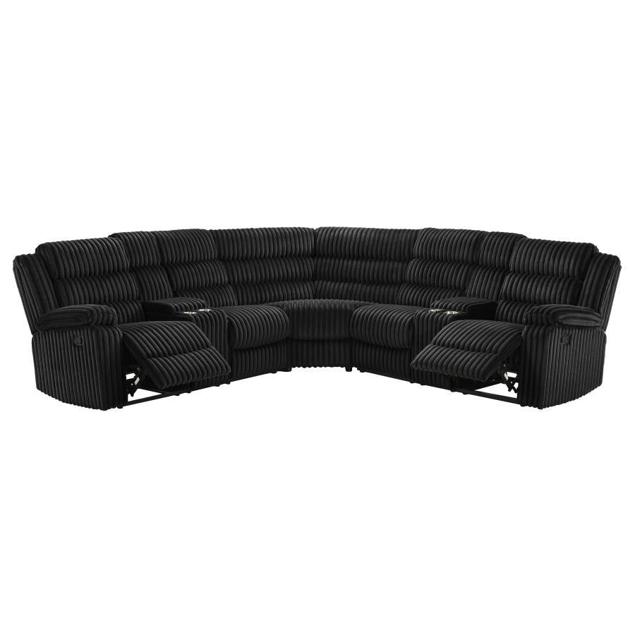 Atkinson - Upholstered Reclining Sectional Sofa Reclining Sectionals by Coaster Fine Furniture - Walls Furniture & Mattress