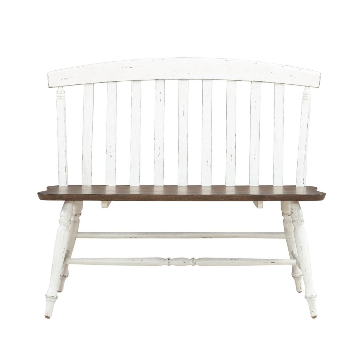 Al Fresco - Slat Back Bench (RTA) - White Benches by Liberty Furniture - Walls Furniture & Mattress