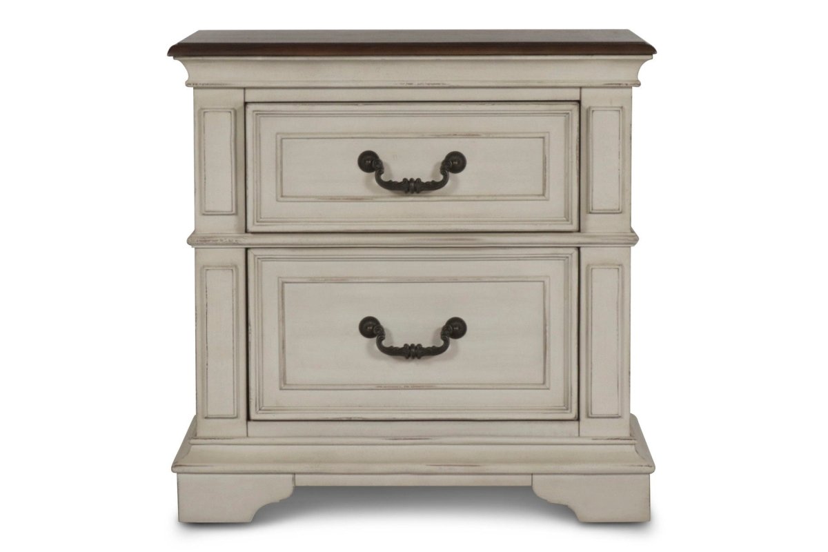 Anastasia - Nightstand - Antique White Accent Nightstands by New Classic - Walls Furniture & Mattress