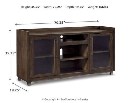 Starmore - XL TV Stand w/Fireplace Option - Brown TV Stands by Signature Design by Ashley® - Walls Furniture & Mattress