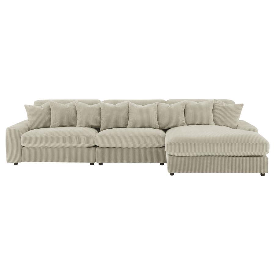 Blaine - Reversible Upholstered Chaise Sectional Sofa Stationary Sectionals by Coaster Fine Furniture - Walls Furniture & Mattress